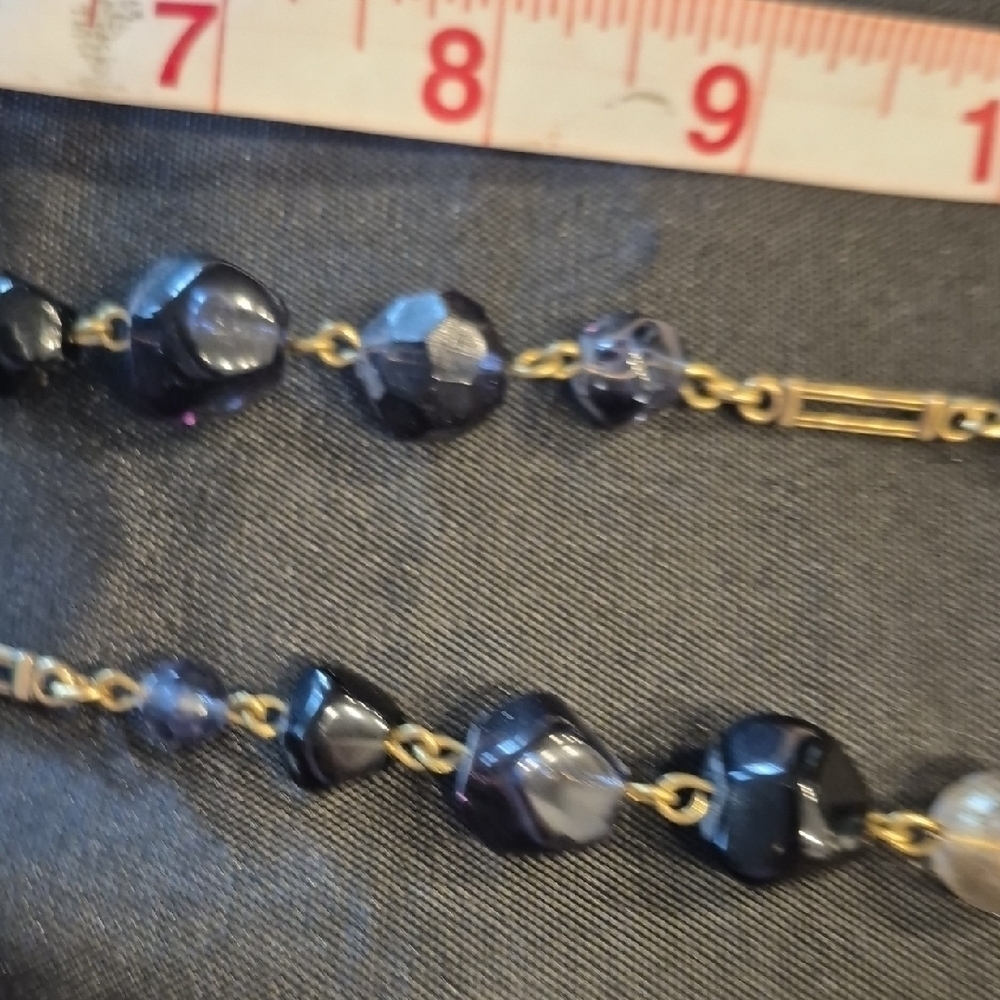 Express Elegant Gold and Black Beaded Necklace - Picture 8 of 8